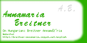 annamaria breitner business card